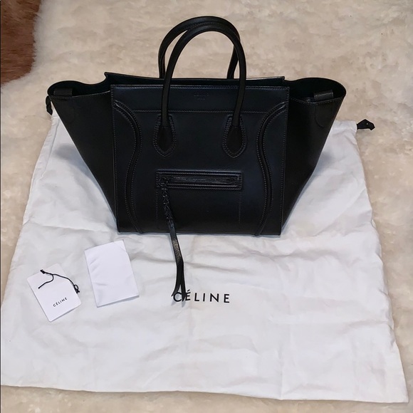 Celine Handbags - Celine Luggage Phantom Tote in black